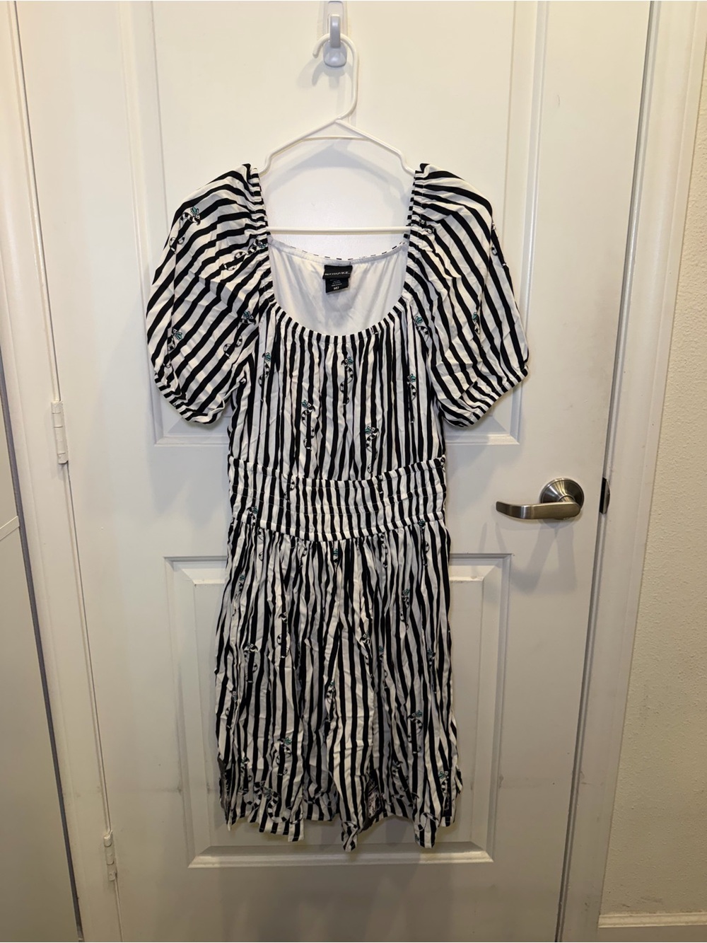 NWOT BoxLunch Beetlejuice Striped Ladies Dress